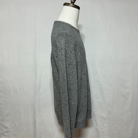 American Eagle Sweater Mens XL Gray Black Speckled Silk Wool Blend Crew Neck NWT - Picture 5 of 12